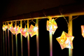 Lyskjede m/stjerner hologram 10 LED 2,25 meter